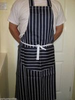 Professional Chefs Striped Apron 3 Colours Cooks Cotton Kitchen Apron Xmas Gift