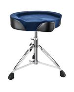 ♬Donner Adjustable Heavy Duty Drum Throne Motorcycle Velvet Cushion Seat Blue