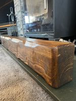 Rustic  Beam Mantel 120cm Floating Fireplace Shelf + Fixings UK Oak Reclaimed
