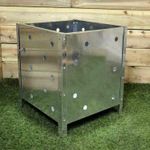 LARGE 90LTR SQUARE INCINERATOR FIRE BIN GALVANISED GARDEN BURNING RUBBISH TRASH