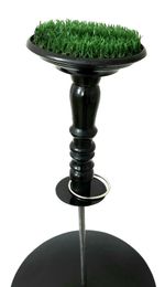 Falconry Block Perch 6" + AstroTurf, Black Colour Fiber Block Perch, Ring, Spike