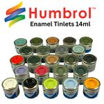 HUMBROL Enamel Model Paint 14ml - ALL COLOURS - Matt Gloss Satin Metallic Airfix