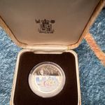 Solomon Islands 2000 Olympics Swimming Proof Silver $1 Coin Box