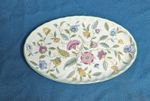 Minton Haddon Hall Green Edge Oval Tray  - 8 1/2 inches across