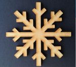 Wooden MDF Snowflake Craft Shape Tags Embellishments Christmas Card Hand Shape1