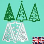 3 Christmas Trees Metal Cutting Dies, Tree, Card Making, Scrapbooking, Craft  C9