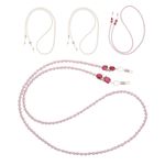 4Pcs Faux Pearl Eyeglass Chains for Women Elegant Beaded Glasses Necklaces
