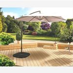 Pagoda 3m Over Hanging Parasol - Beige