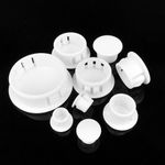 Round Plastic White Blanking End Cap Caps Tube Pipe Inserts Plug Bung 5mm-100mm