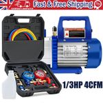 4CFM 1/3HP HVAC Single Stage Vacuum Pump for R12 R22 R410a Auto Air Conditioning