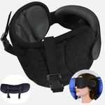 Travel Neck Pillow Airplane Support Headrest Long Flight Eye mask
