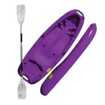 Junior Sit On Top Kayak With Paddle - Kids Kayak - Lightweight - Riber Purple
