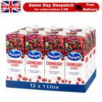 Ocean Spray Classic Cranberry Juice Drink 1L - Pack of 12