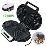 1200W Heart Shape Waffle Maker Machine Electric Non-Stick Cook Plate Iron Press