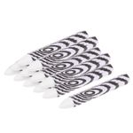 24 Pack Lumber Marking Crayons 4"x0.55" Hex Wax Tire Marker Crayons, White