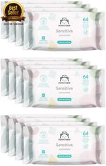 Sensitive Unscented Baby Wipes Mama Bear 6/12/18 packs of 64 wipes Choose Size