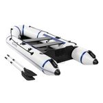 NEW 2 Person Camping Survivals 10ft PVC 330kg Water Adult Assault Boat Off-White