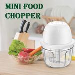 2 in 1 Electric Mini Garlic Chopper Powerful Wireless Garlic Press Chopper 350ml