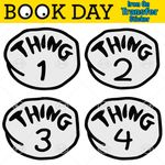 Thing One 1 And Thing Two 2 T-Shirt Iron On Transfer Book Day XMAS Sticker