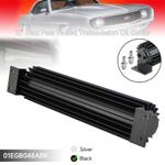 Universal 12'' Aluminum Dual Pass Finned Transmission Oil Cooler W/Fittings