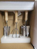 Amazon 3-Piece Garden Tool Set – Stainless Steel Trowel, Transplanter & Cultivat