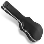 Acoustic Guitar Hard Case ABS Shell Plush Interior Locking Latches Black – Tiger