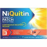 6 x 7 days NiQuitin Clear Patch 7mg Stop Smoking Aid Step 3, 42 patches