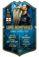Luke Humphries WC24 Champion Small Signed Ultimate Card  INC FREE P&P TO UK ONLY