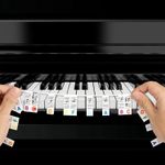 Piano Removable Keyboard Learn Letter Labels Kids Teacher 88Key Made of Silicon