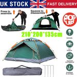 3-4 Person Pop Up Tent Waterproof Windproof Instant Tent for Camping Hiking