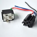 12V Automotive On/Off Fused Relay 30A 4-Pin with Holder Socket Auto Car UK-