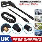High Pressure Power Washer Spray Gun Jet Lance Trigger Wash Wand & 8M Hose kit