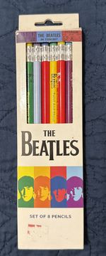 The Beatles Set Of Eight Pencils With Song Titles On Them New Boxed