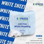 10kg White Cotton Sheeting Lint-Free Garage Workshop Cleaning Rags Wiping Cloths