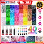 40 Colours Bedazzling Rhinestone Kit with Glues, Bedazzler Kit Gems UK