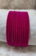 Indian Velvet Bangles Set 12pc Chudi Chudiya Bracelet Ethnic Jewellery UK
