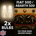 Fiat 500 / Abarth 500/595/695 climate control panel lighting replacement bulbs