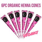 6pc 40g XL WONKY HENNA CONES - 100% ORGANIC  MEHNDI PASTE CONES - NATURAL
