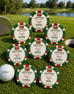 Personalised poker chip | stainless steel metal Golf Ball style Marker –  Gift 