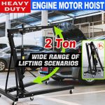 2Ton Mobile Hydraulic Folding Engine Crane Stand Jack Workshop Hoist Lift Lifter