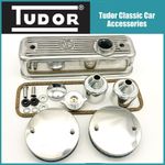 MGB 1962-67 Chrome Tudor Engine Dress Up Kit Rocker Cover, 7lbs Rad Cap & More
