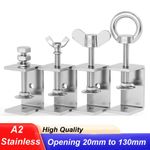 A2 Stainless Steel C Clamps for Mounting Metal U Clamps Working Small Desk Clamp