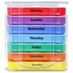 Weekly Pill Box 7 Day 28 Compartment Tablet Organiser Medicine Storage Dispenser