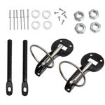 Universal Black Car Bonnet Pin Locking Kit For Race Track Car Hood Latch Catch