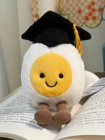 2026 Brand New Jellycat Cute Graduation Boiled Egg Soft Doll Comes Free Dust Bag