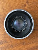 Helios-44 58mm f/2 Red P 13 Blade Early Silver Soviet Lens M39 Lens