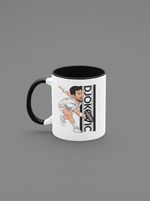 Novak Djokovic Tennis cartoon graphic art fan made Ceramic White and Black Mug