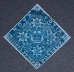NOVA SCOTIA SG2 1851 3d Deep Blue, Fine Used, Cat £200