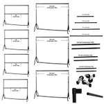 Heavy Duty Black Garment Rail Clothes Home Retail Hanging Display Portable Rack