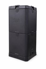 200L Black Aerobin Hot Garden Composter with Leachate Hose for Food Waste